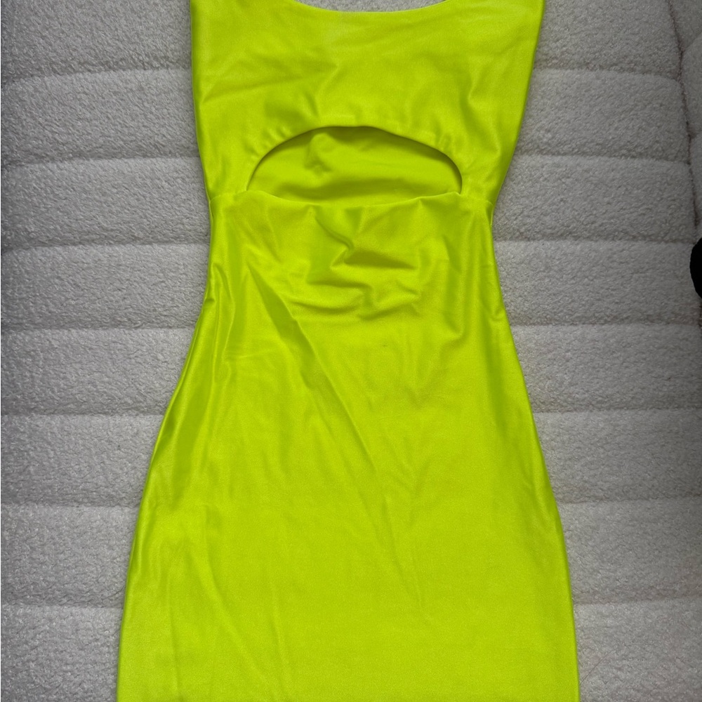 Fashion Nova Neon Yellow/Green Dress